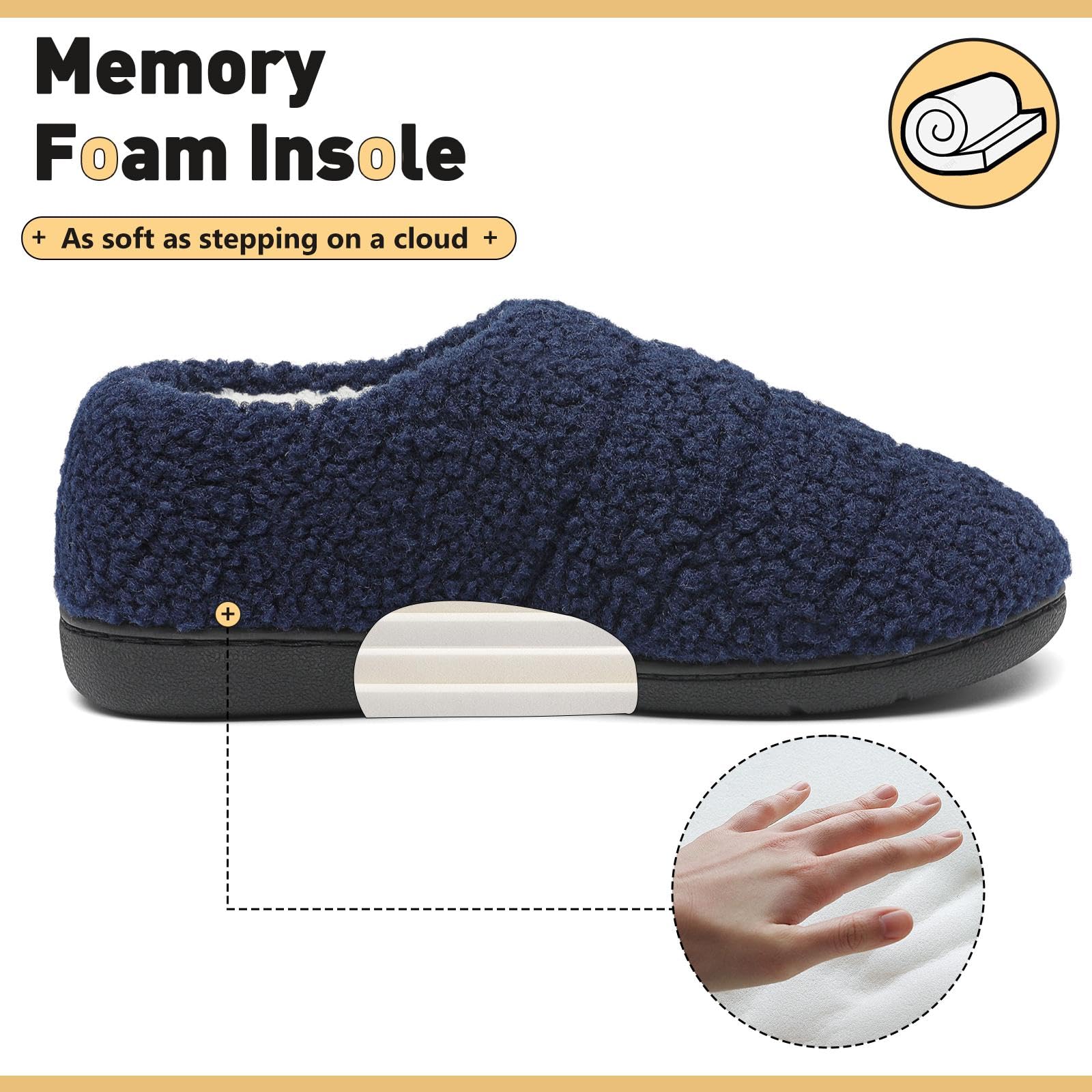 Mishansha Pantofole Inverno Calde in Memory Foam Ciabatte da Casa Comode Antiscivolo, Unisex-Adulto