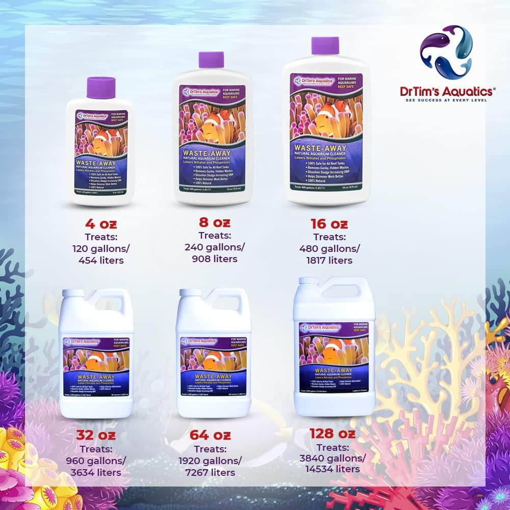 Natural Aquarium Cleaner for Saltwater Aquariums, 4 oz