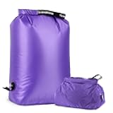 Travel Laundry Bag, Pump Free Vacuum Storage Bag Reusable Compression Dirty Clothes Travel Bag Waterproof Wet Dry Bags Large Capacity Space Saver Bags Camp Clothes Organizer (1 Pcs)(Purple, M)
