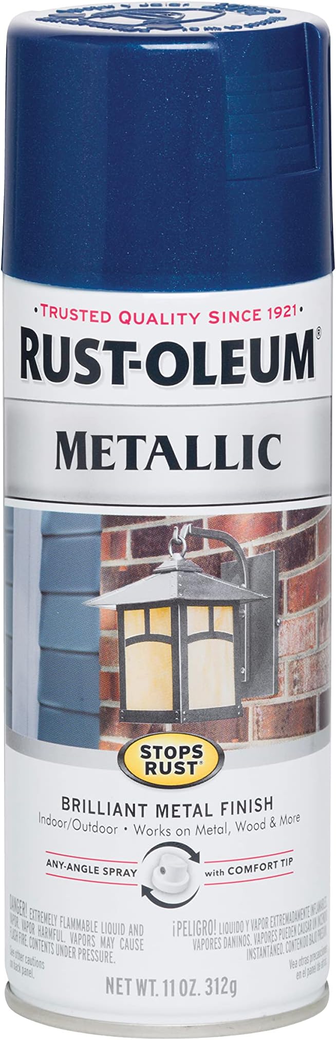 7251830 Stops Rust Metallic Spray Paint, 11 oz, Cobalt Blue