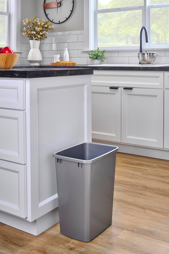 Waste(twice) - K Rev-A-Shelf Polymer Replacement 35 qt. Trash Bin, Silver, 2