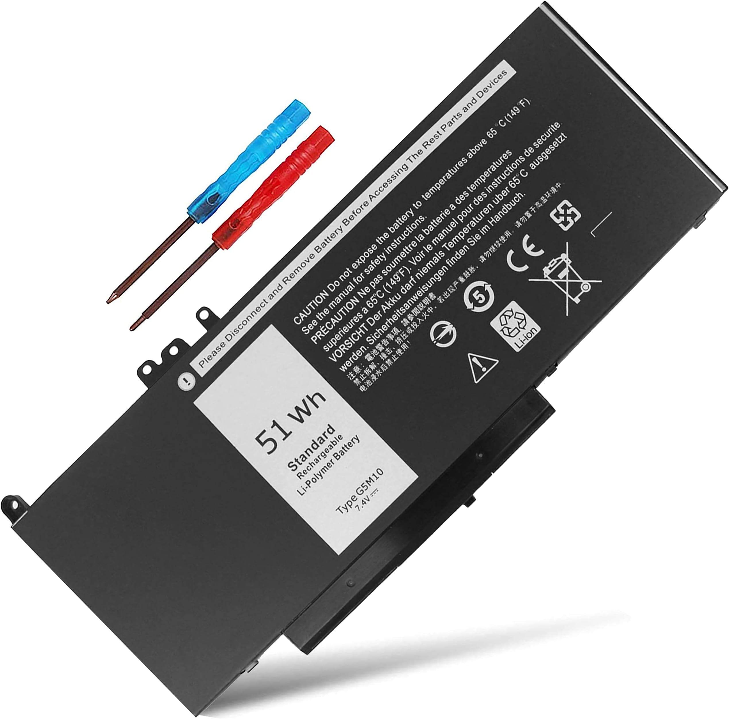 Bovekeey G5M10 Battery 7.4V 51Wh for Dell Latitude 14 15 E5450 E5550 E5250, 15.6 inch, 8V5GX R9XM9 1KY05 08V5GX VMKXM 5XFWC PF59Y 451-BBLN 451-BBLL 451-BBLK