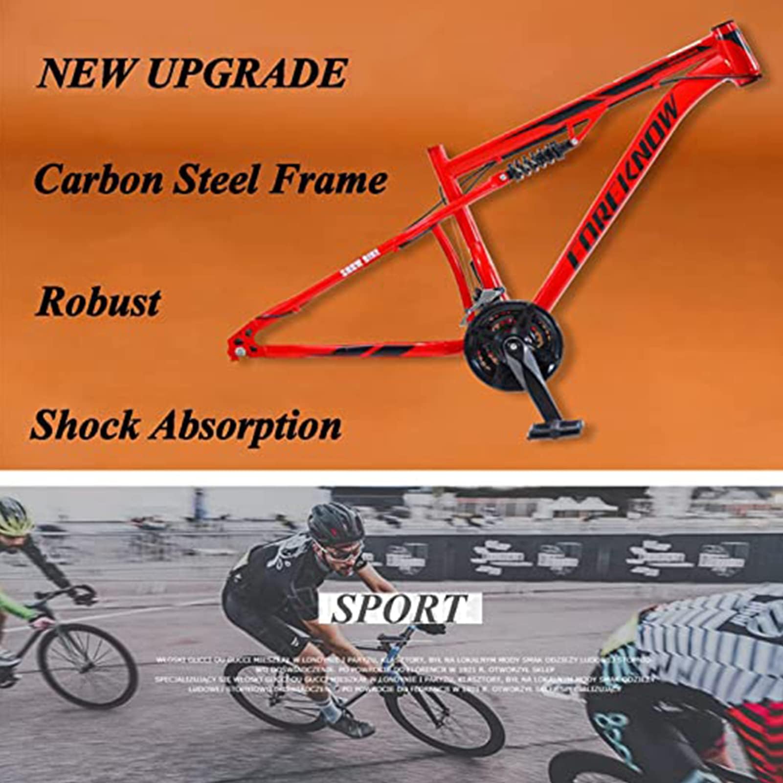 Mountain Bikes Men 26 Inch Adult Fat Tyre Mountain Bike with Full Suspension, High-carbon Steel Large Frame Dual Disc Brake Giant Bicycle,Blue 5 Spoke,30 Speed