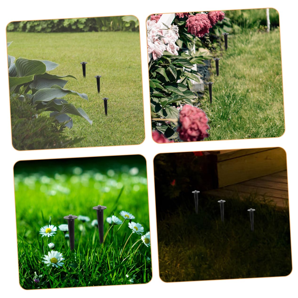 BESPORTBLE 5sets Solar Fence Lights Stakes Aluminum Replacement Stakes for Solar Garden Lights 10pcs*5