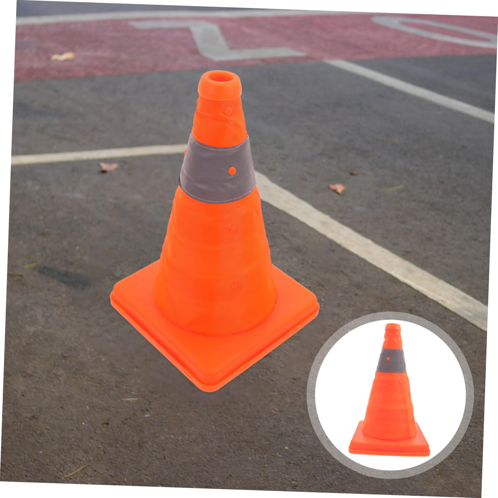 Cône de Signalisation Pliable Réfléchissant en Plastique 2 Pièces | Portable, Résistant aux Déchirures, pour Dépanneuses et Utilitaires, Lot de Deux, Usage Routier