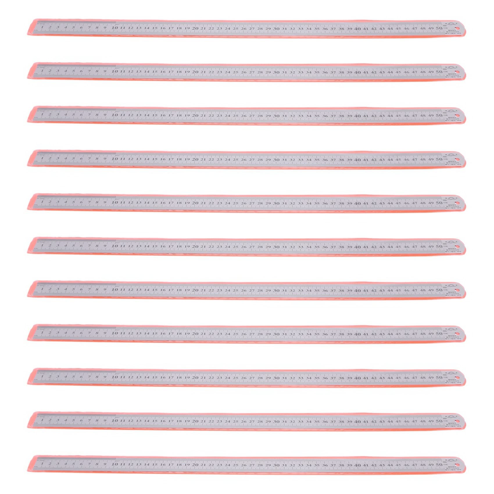 Jnchdghwa As Shown 10X Groove Right Stainless Steel Metric Ruler 50 Cm Stainless Metric Ruler