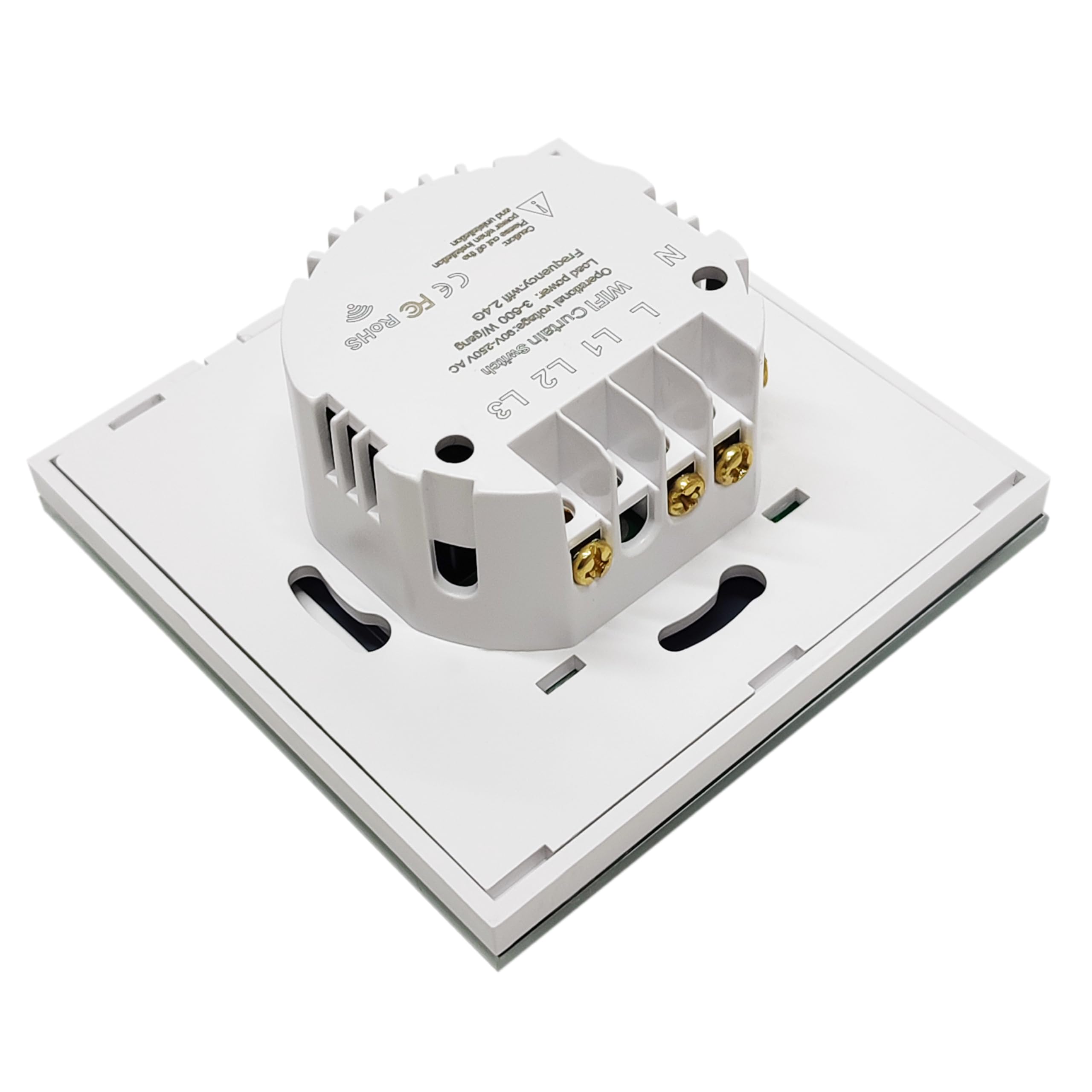 LED ATOMANT 4x Interruptor Cristal Wifi para Persiana App Smart Life/Tuya | Compatible con Alexa y Google Assistant
