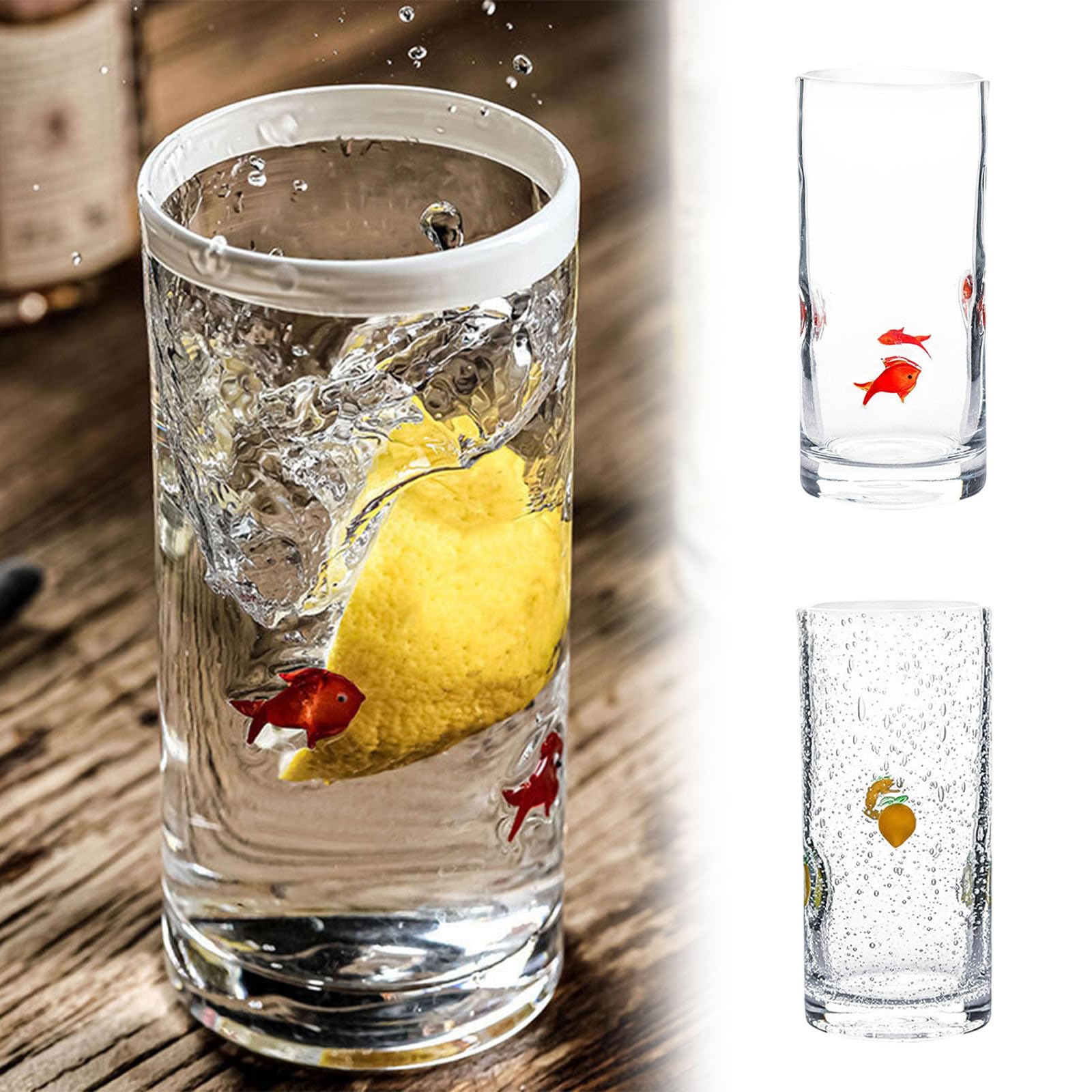 Generisch Wassergläser Trinkgläser | Set von 5 | 470 ML | Gläserset | Saftgläser Trinkglas Glas Gläser Perfekt für zu Hause Restaurants und Partys | Spülmaschinenfest (5- Stück)