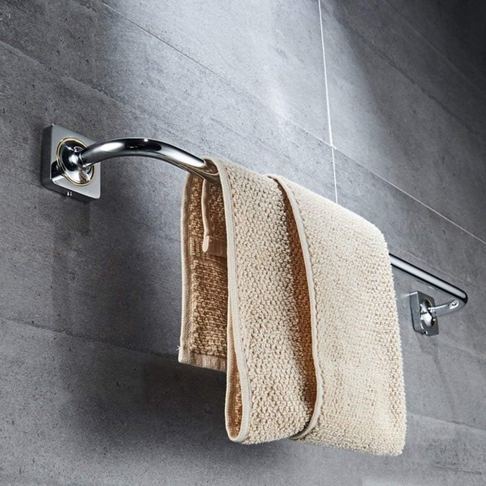 タオルバー タオルラック 壁取り付け式 銅製タオルレール タオルバー 研磨仕上げ バスルームまたはキッチン用 25インチ (63.5