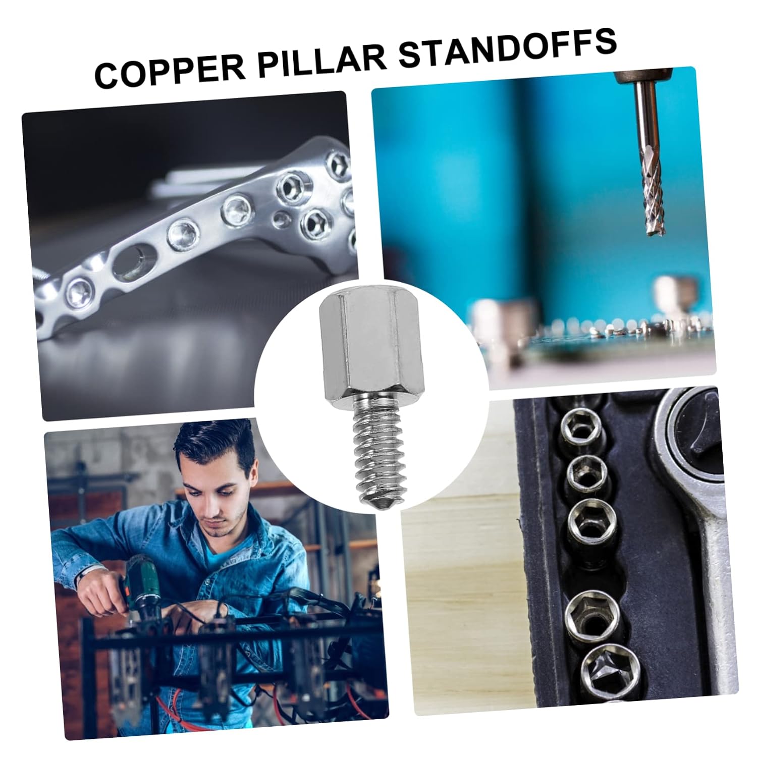 Mobestech 300pcs Female Spacer Screw Pillar Plated Standoff for PCB Boards Easy Install Resistant for Electronics