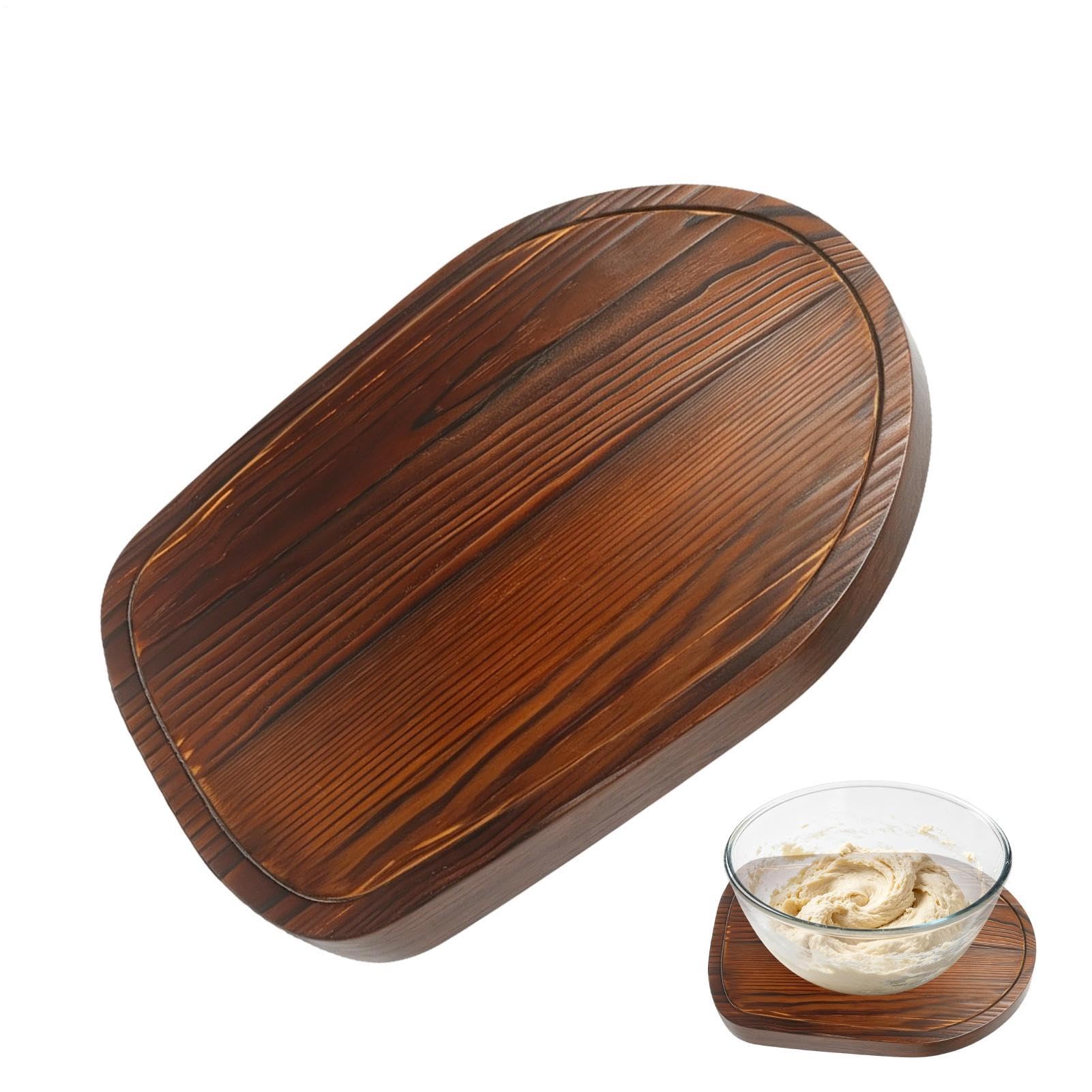 Bandeja giratoria para cocina, base de madera ideal para el comedor y apartamento