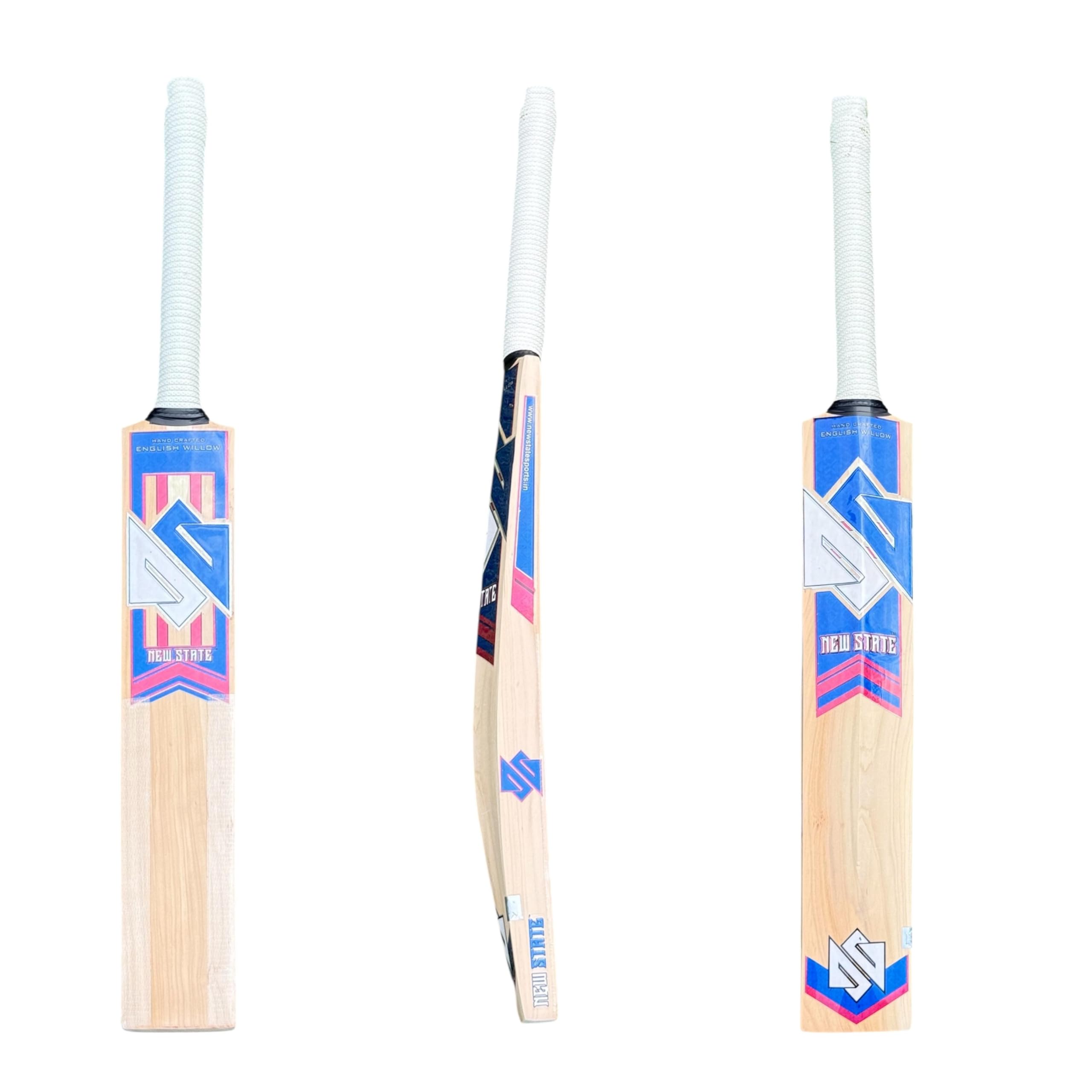 English Willow Cricket Bat – Blue Edition (Size 6) – Lightweight, Power Hitting Design, Wide Sweet Spot-image-21