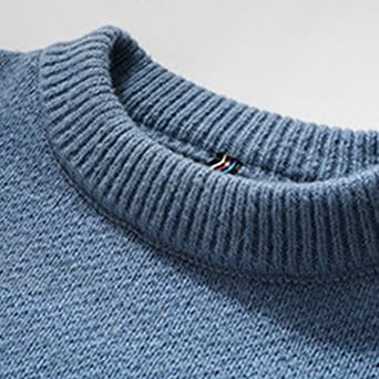 Pullover Sweaters for Men Graphic Long Sleeve Funny Print Crewneck Sweaters Loose Fit Cable Knitted Sweaters Fall