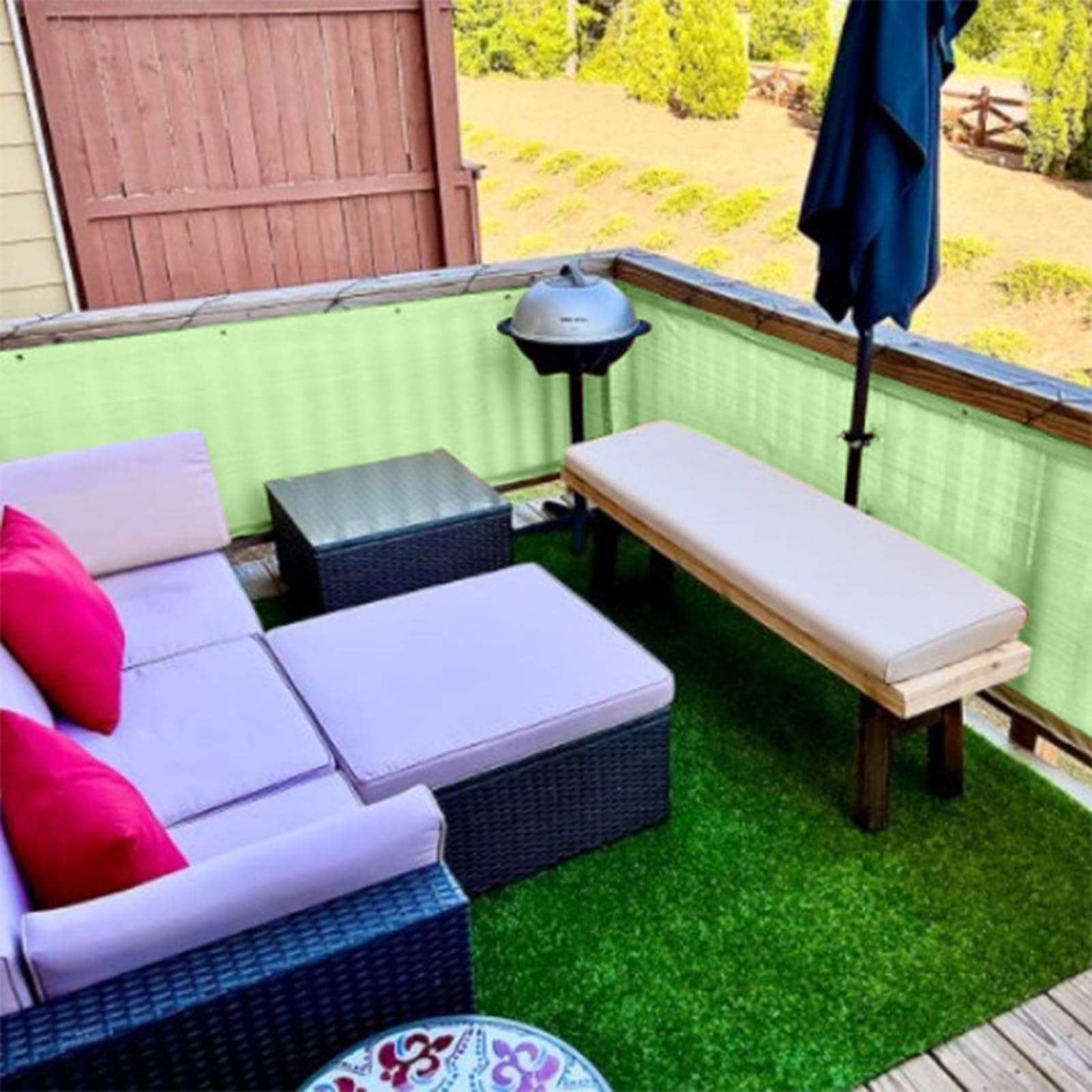 Osłona Na Balkon Do Mieszkań 0.9x7.5 M Osłona Z Ochroną Przed UV | Osłona Balkonowa Z Ochroną Przed UV Do Tarasu, Okien, Garażu, Bramy, Balustrady, Podwórka,