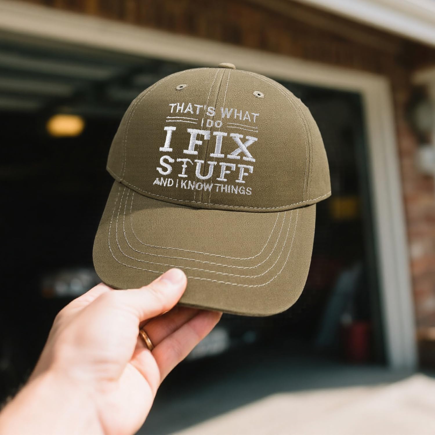 Gifts for Men Dad Birthday | Funny Men Dad Hats Baseball Hat, Valentines Gifts for Men Unique, Mens Gifts for Him Dad Husband Son Boyfriend Handyman Khaki - Image 3