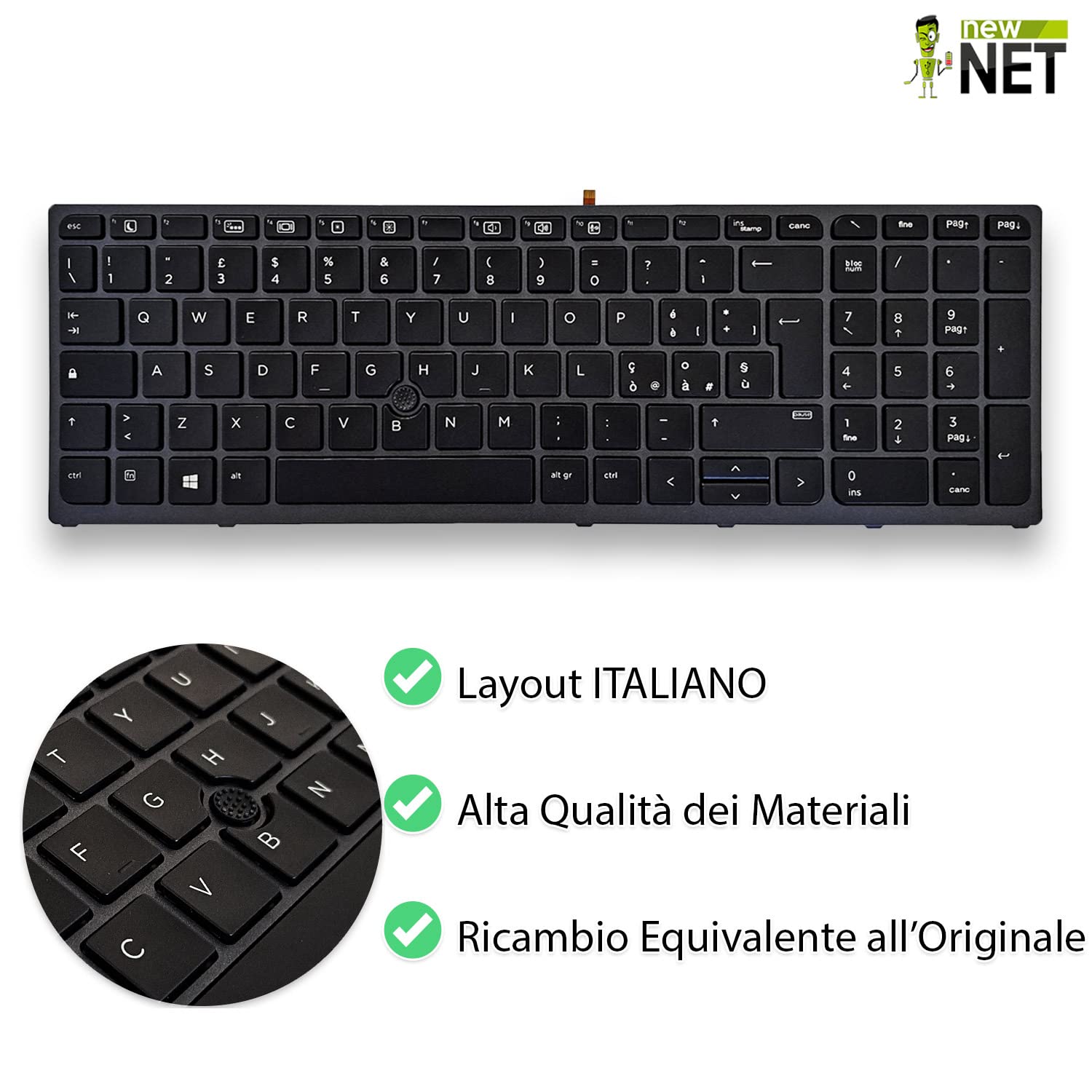Tastiera QWERTY Inglese USA Nuova Per Laptop Gateway EG70, Ricambio Generico - Foto 3