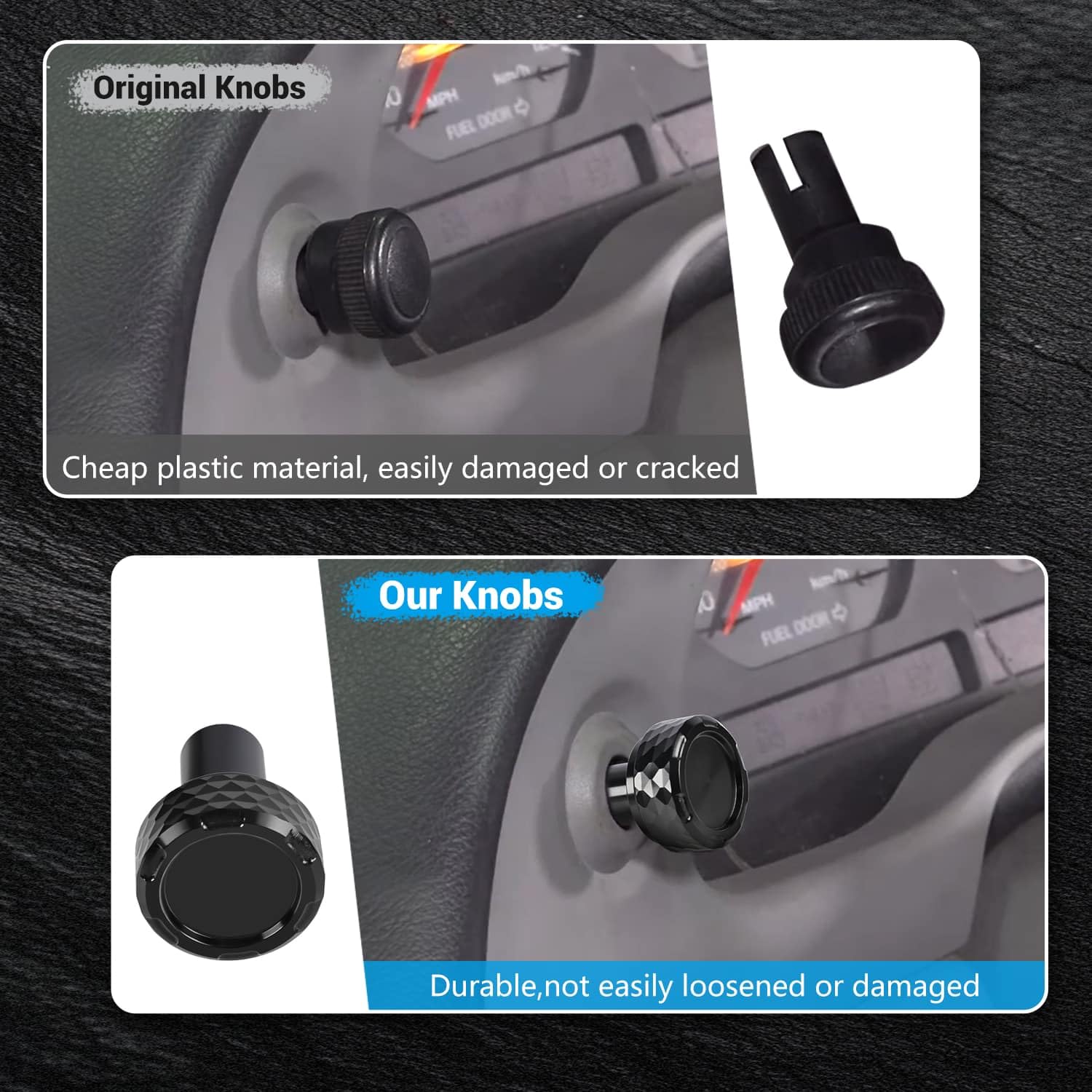 Headlight Switch Knob for Ford Mustang 1994-2004 and for Bronco 1992-1996 and for F150 F250 F350 1992-1997 Truck,Dashboard Button Headlamp Knob,Replace OEM F5TZ11661A F5ZZ11661A