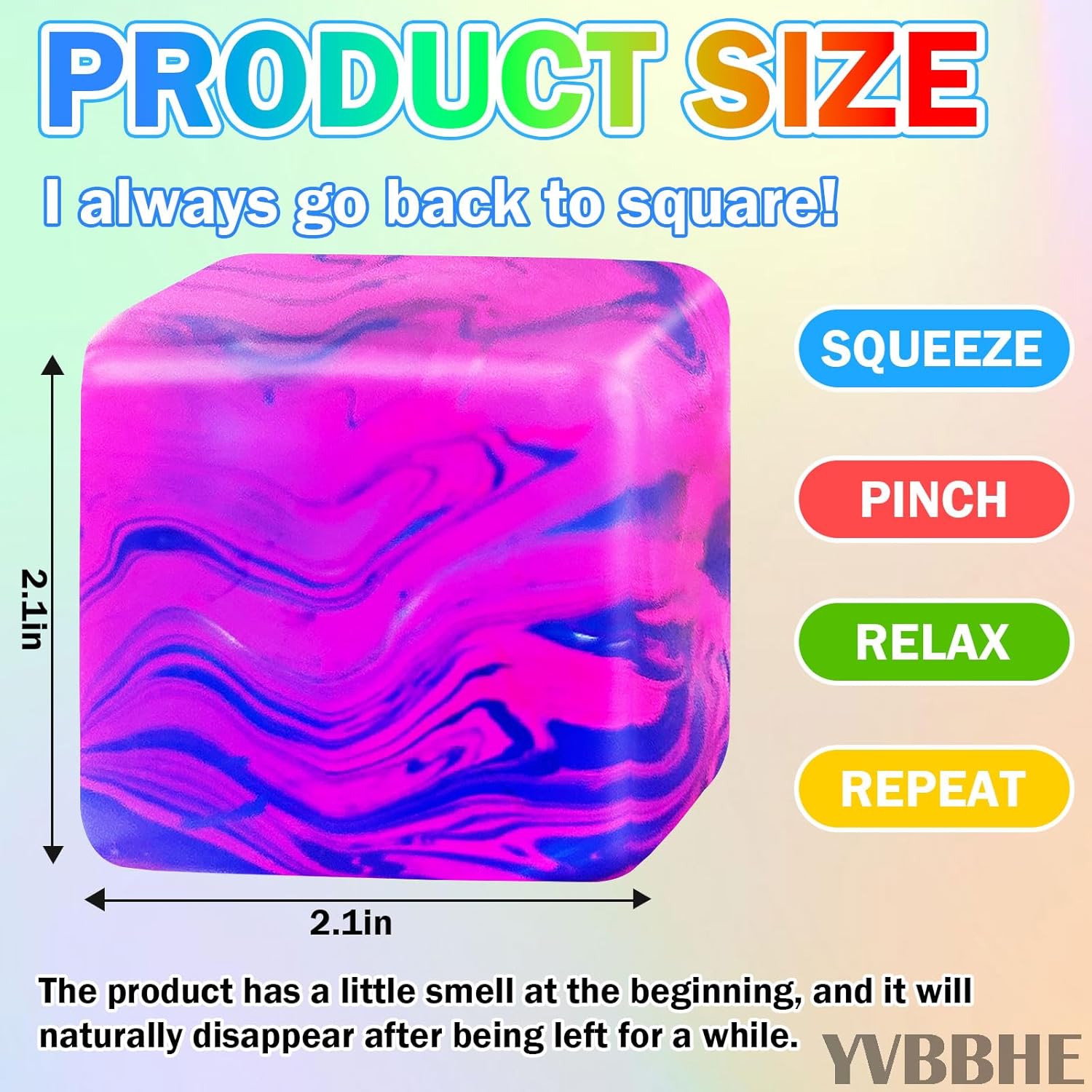 4 Pack Fidget Cube Squishy Toys , Squeeze Stress Balls for Kids, Adults Squishies Anxiety Relief Maltose Ball, Ice Squishys Sugar Sensory Toy for ADHD Autism, Novel Design Colorful Fidgets Cubes - Image 2