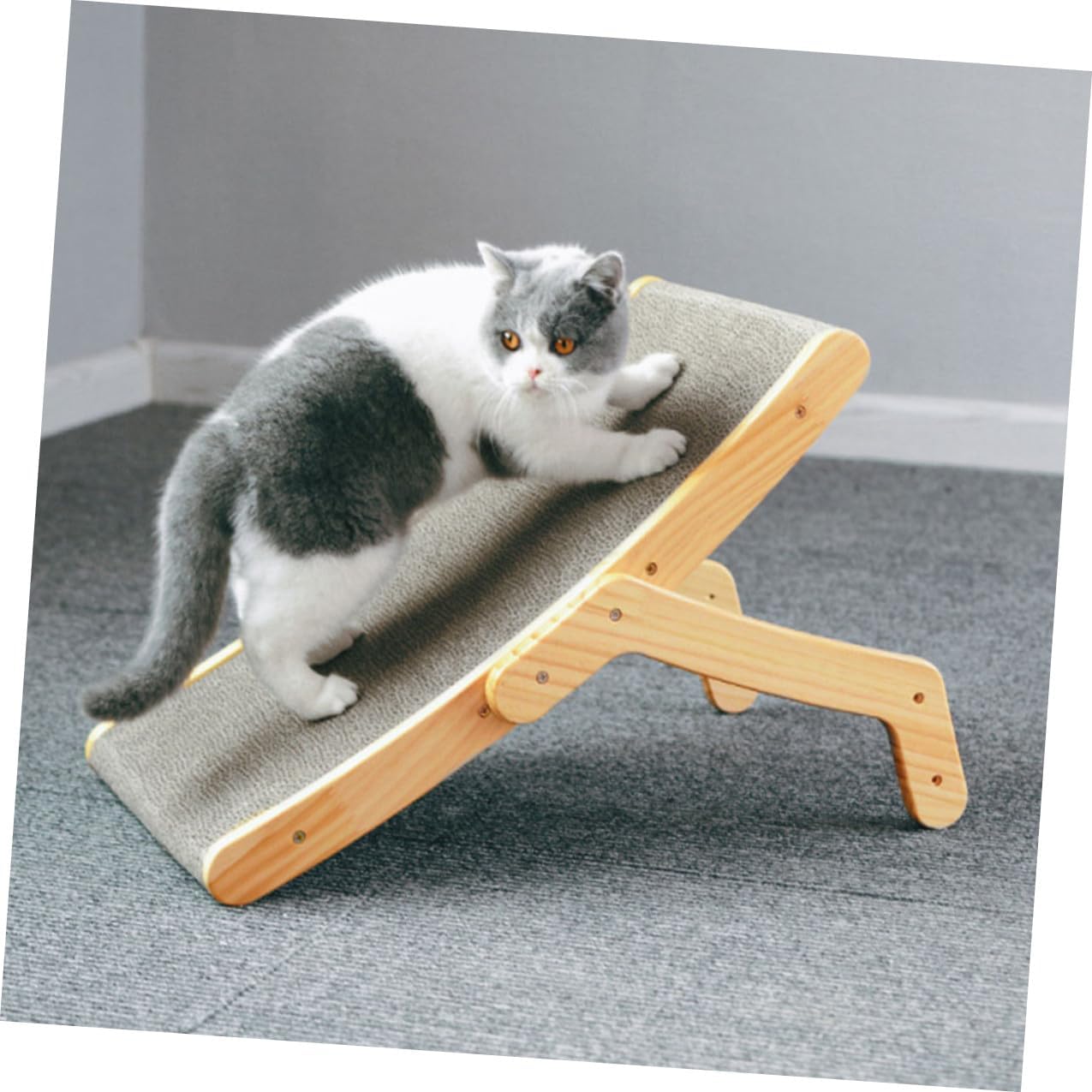 Indoor Cat Scratching Board Corrugated Cardboard Cat Scratcher Pad Sturdy Claw Grinding Pet Supply and Kittens