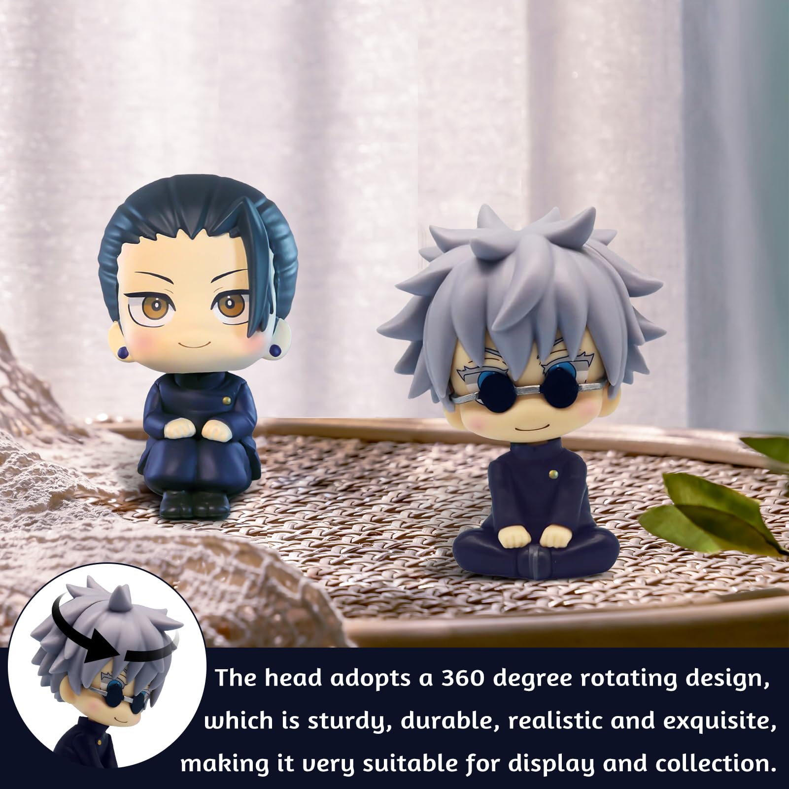 Figurines Gojo Satoru & Geto Suguru 10cm PVC - Lot De 2 Statuettes Anime Jujutsu Kaisen