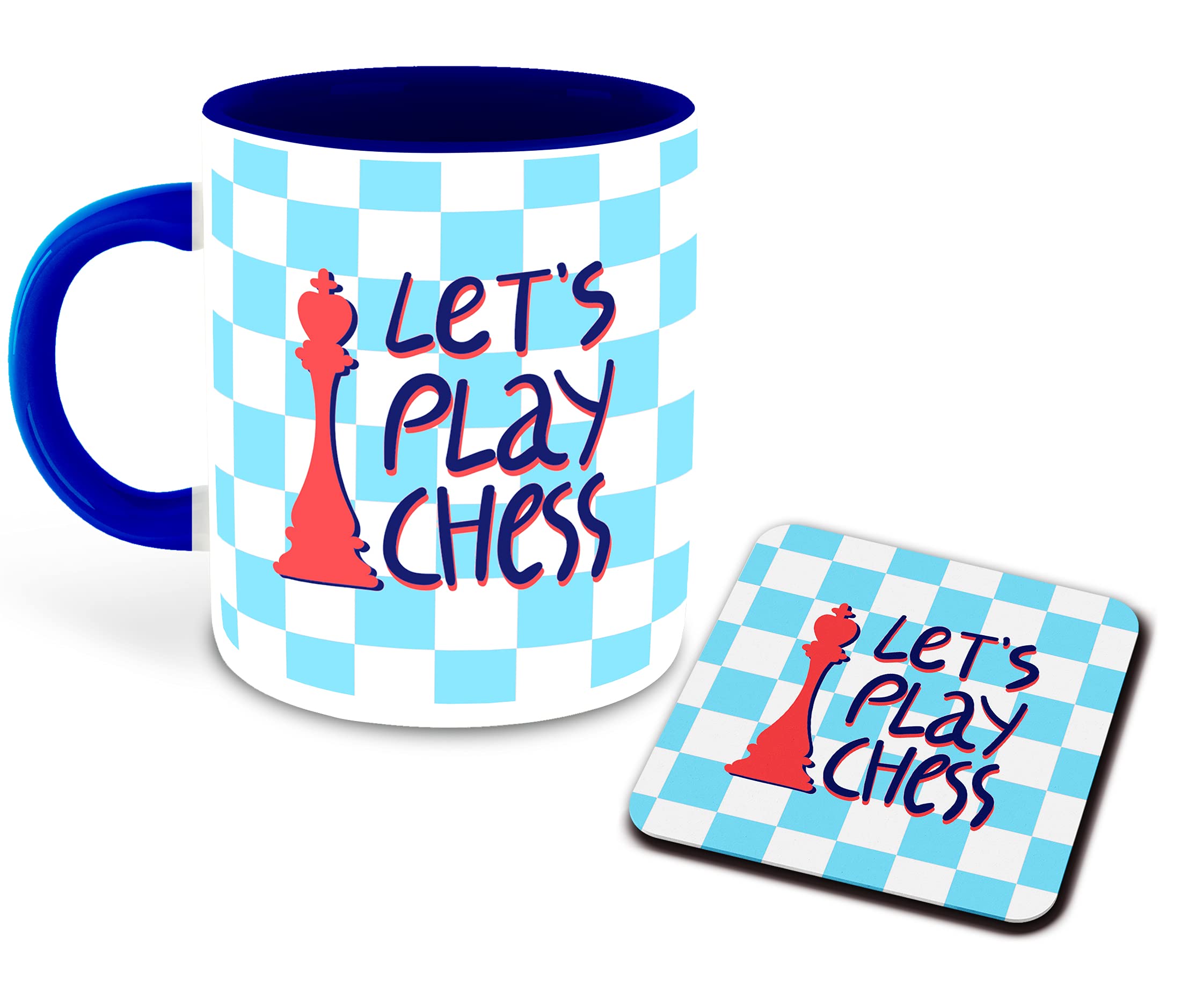 WHATS YOUR KICK® Chess Lover Inspired Printed Designer Dark Blue Inner Color Ceramic Coffee Mug with Coaster (Chess, Gift for Chess Lover, Game, Sports) Design- 1 (B09B7RK84L) Amazon Price History, Amazon Price Tracker