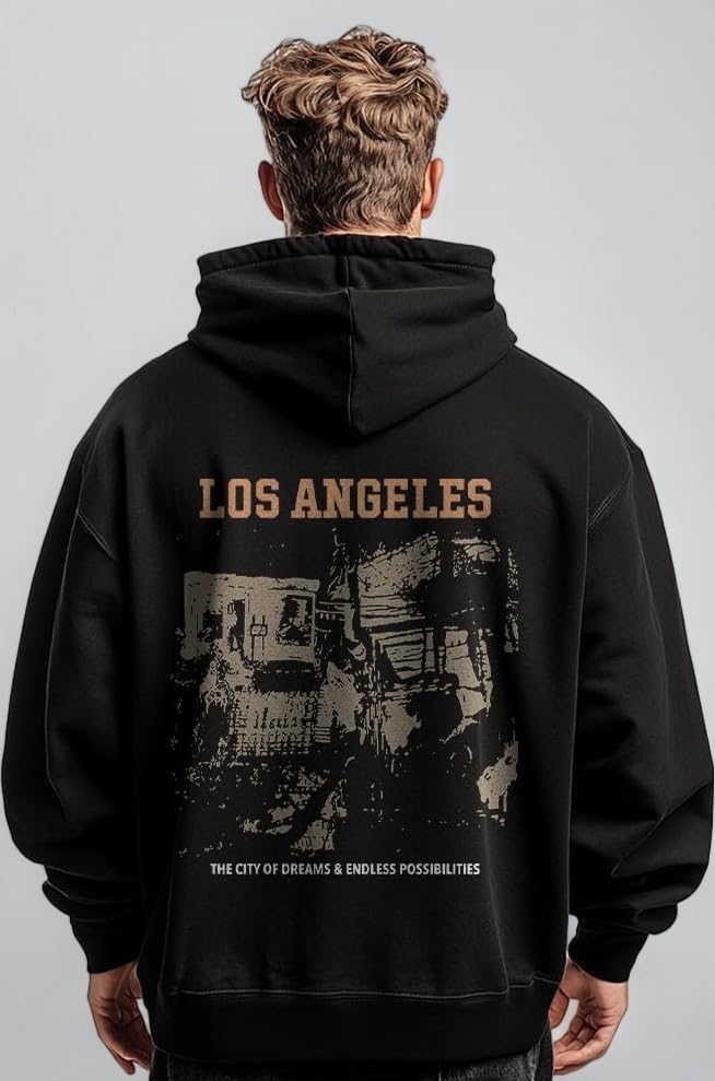 Nobero Oversized Hoodies for Man Stylish | 280 GSM Rich Cotton Fleece Printed Oversized Fit Hooded Full Sleeve Oversized Sweatshirt for Men | Stylish Casual Wear Winter Hoodies for Men