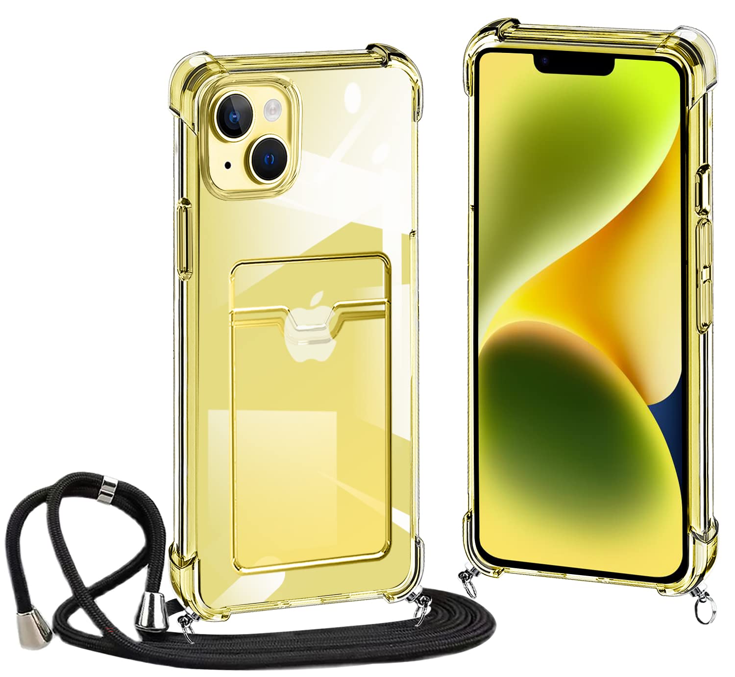 Amazon.co.jp: ATUSIDUN iPhone 14 用 ケース クリア ショルダー