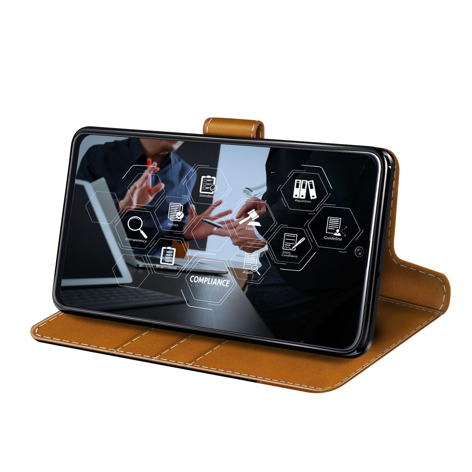 Rosso Element Samsung Galaxy Z Flip 7 FE / 6 Hoesje Book Case Bruin
