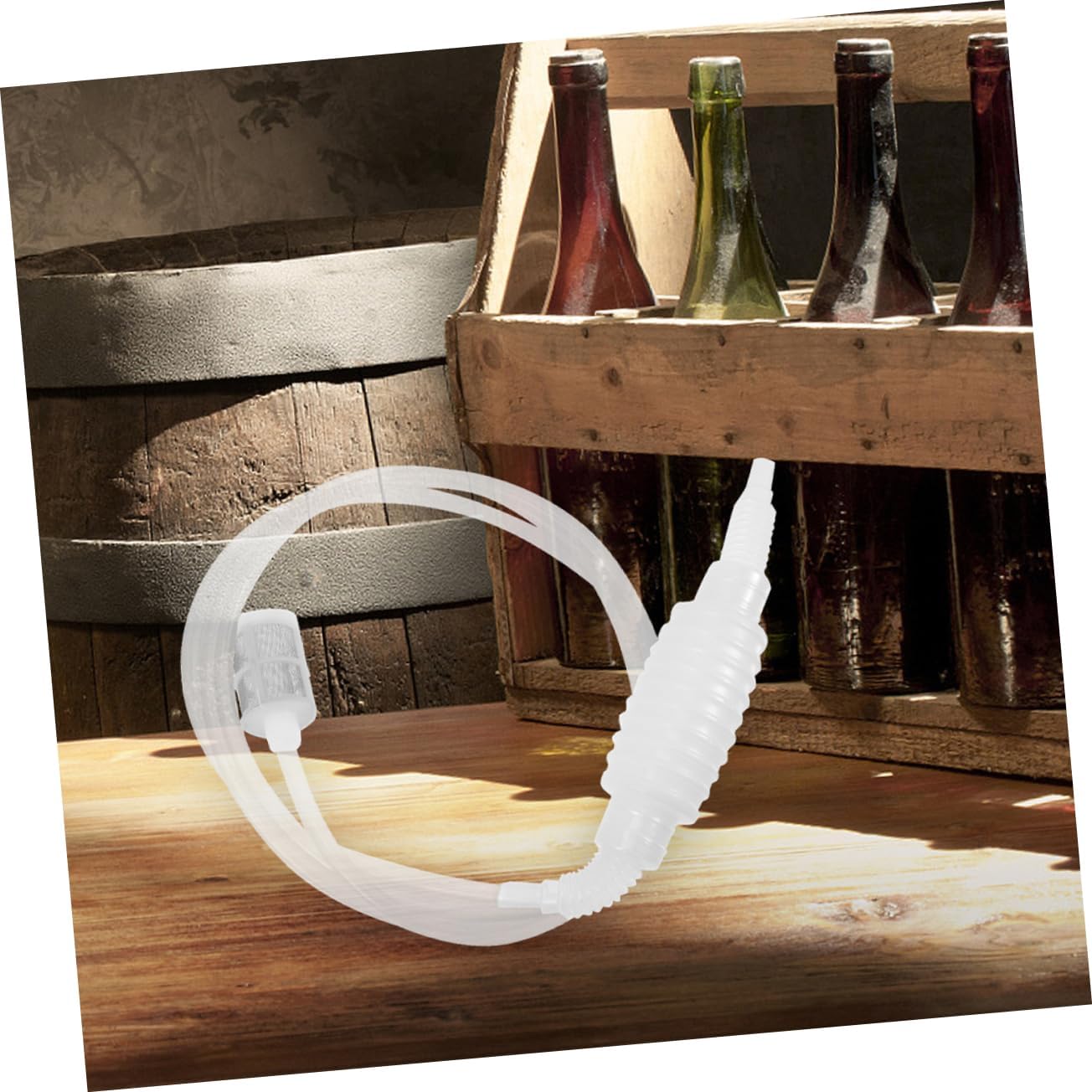 DOITOOL wine siphon hose brewing pump home brewing tube wine-tasting siphons wine filters wine brewing siphon tube wine making tool brewing kit manual beer water changer equipment plastic