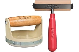 Speedball Deluxe Printmaking Baren and Brayer Bundle