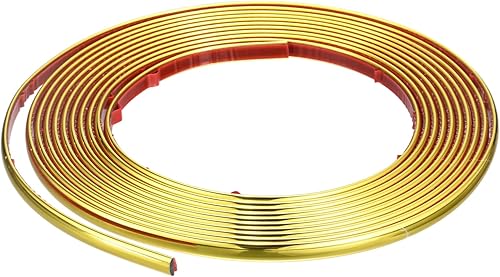 Miniatura 8 de uxcell Moldura flexible autoadhesiva, 33 pies x 0.31 pulgadas, marco de espejo metálico para despegar y pegar, moldura de metal de PVC para pared,