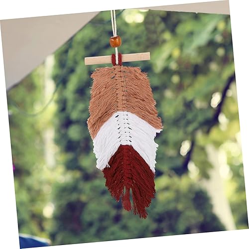 Miniatura 8 de Beavorty Tapiz de macramé para colgar en la pared, 2 piezas, cuerda de algodón, diseño de borla para decoración del hogar, para interiores rústicos