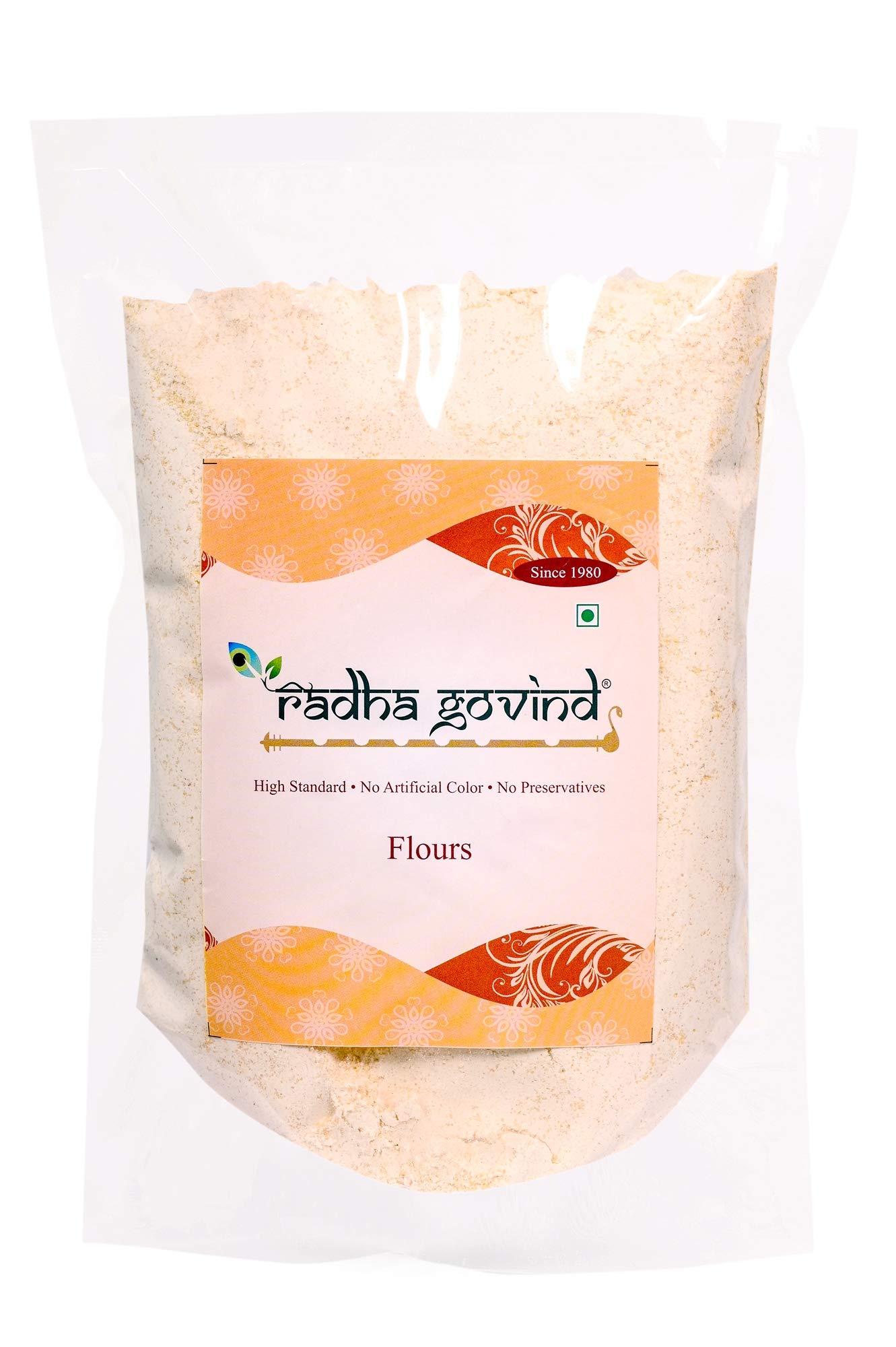 Radha Govind Organic Moong Dal Flour | Moong ki Dal ka Atta 1000Gram, Certified Organic