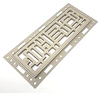 Vista 2 de Original Ventique Tornado - Ventilación de suelo metálica de montaje empotrado (4 x 10, polvo safari)