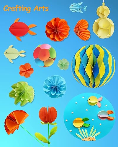 Miniatura 7 de Círculos de papel de construcción con varios colores de 1.5 pulgadas, papel de manualidades de colores 400 hojas para niños, suministros de