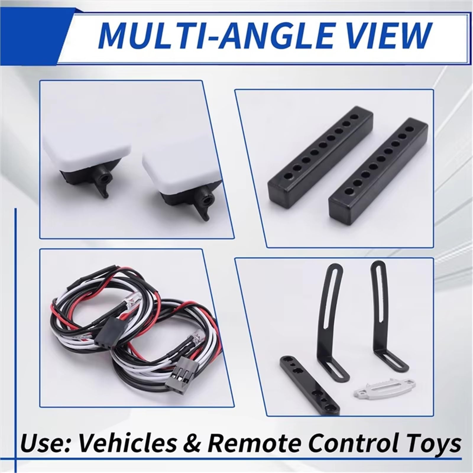 Paraurti RC per Traxxas per TRX4 per Defender Paraurti Anteriore Metallo per Auto Cingolate RC 1/10 con Accessori di Aggiornamento Luci
