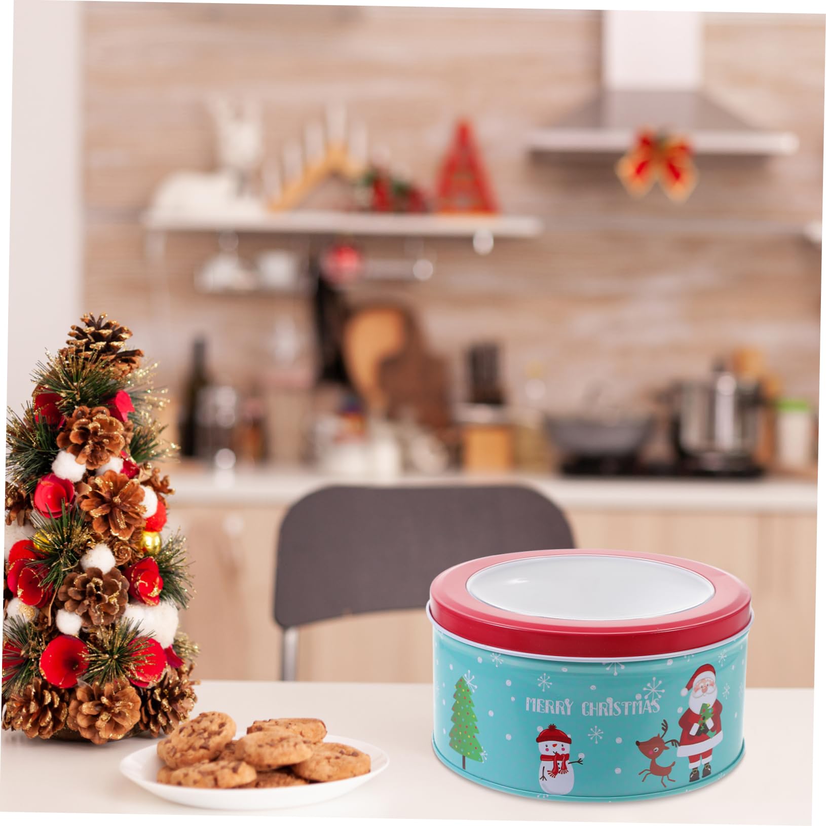 Contenore Di Regalo Di Natale Della Tenuta Della Mano Di Santa