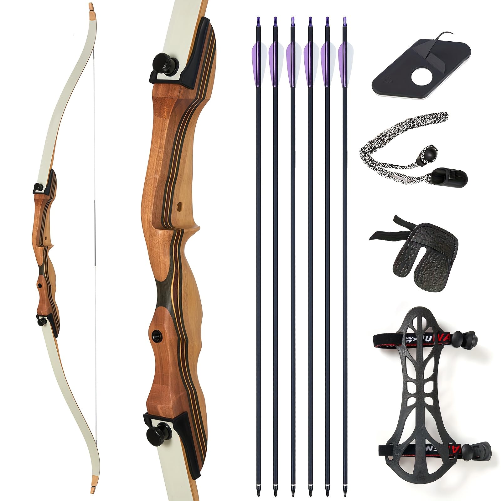 62 Zoll Wettkampf-Recurvebogen für Bogenschießen, für Einsteiger, Präzisionsbogen für Turniere und Zielscheibe