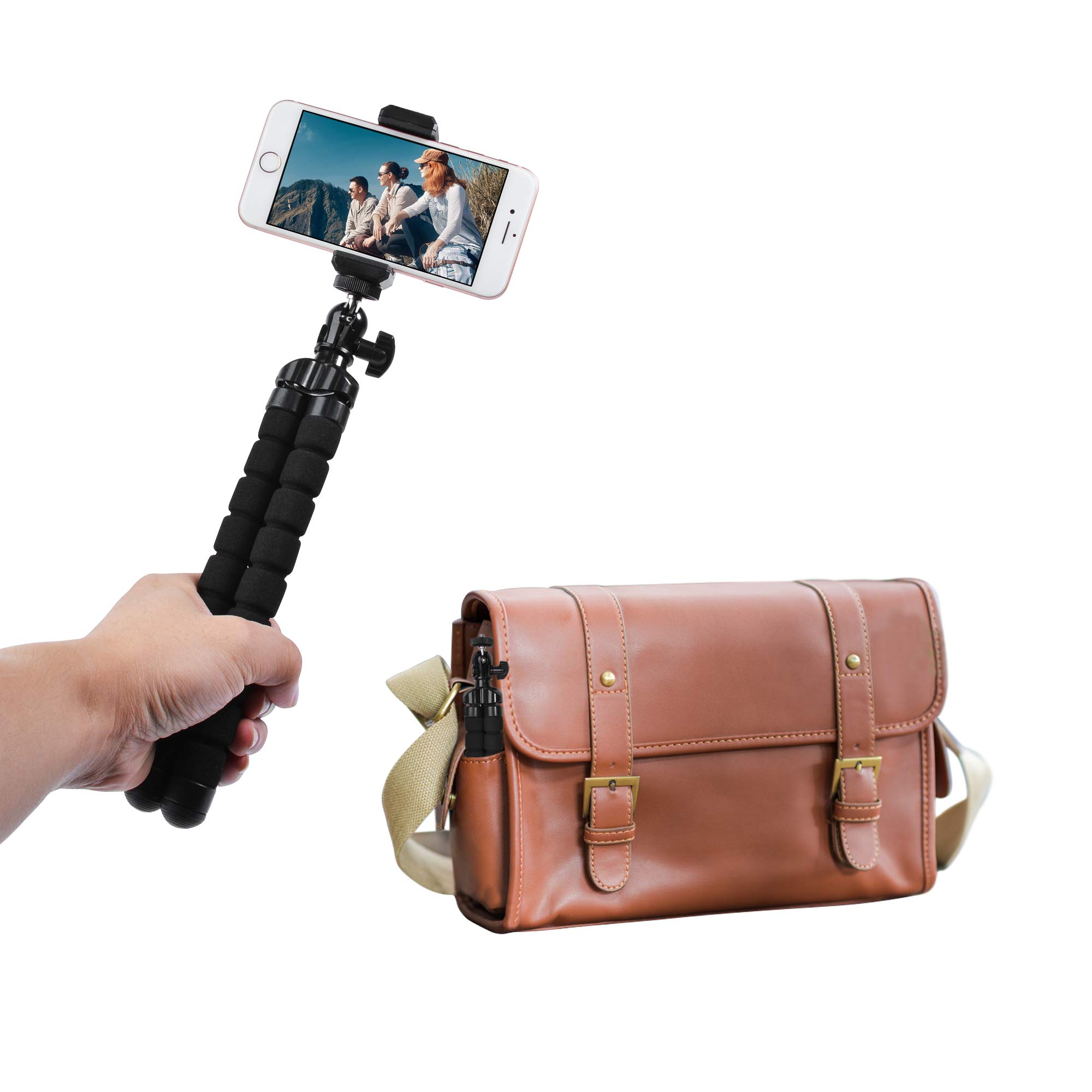 Phone Mini Stativ, Ruittos Premium Flexibles Handy Stativ Ständer Kompatibel mit iPhone Samsung go Pro, Kleine Digitalkamera,