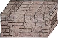 Vista 20 de IZODEKOR Paneles de pared con efecto ladrillo 3D, revestimiento, aspecto de piedra, paneles de espuma de poliestireno para sala de estar, cocina