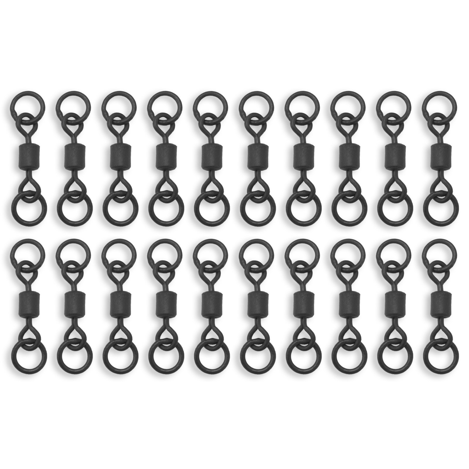 Bank Tackle Chod Swivels Double Ring Helicopter Rig Swivels Size 8 and 11 (Size 8 Chod Swivel, x 20 Pack)