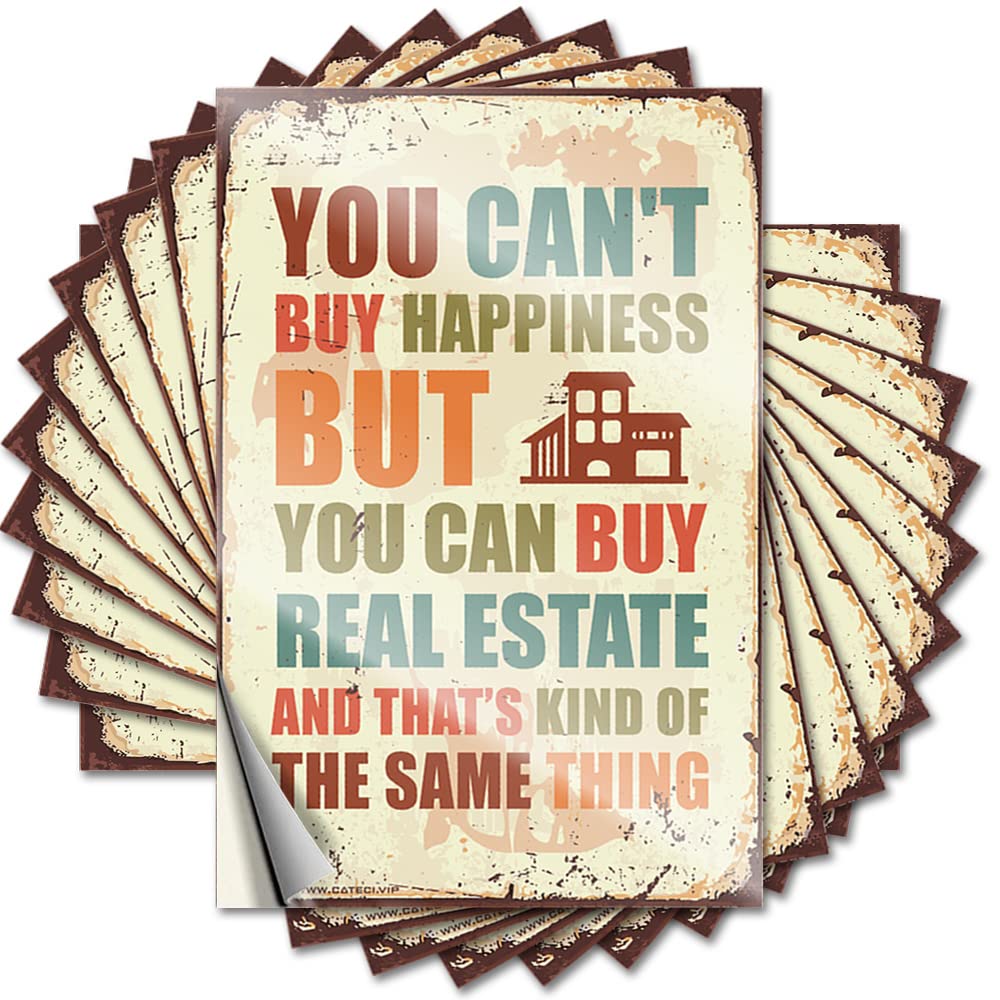 Quote Outdoor Camping Accessories | Assorted Soft Area You Can't Buy Happiness But You Can Buy Real Estate for Surfing(12X18CM)