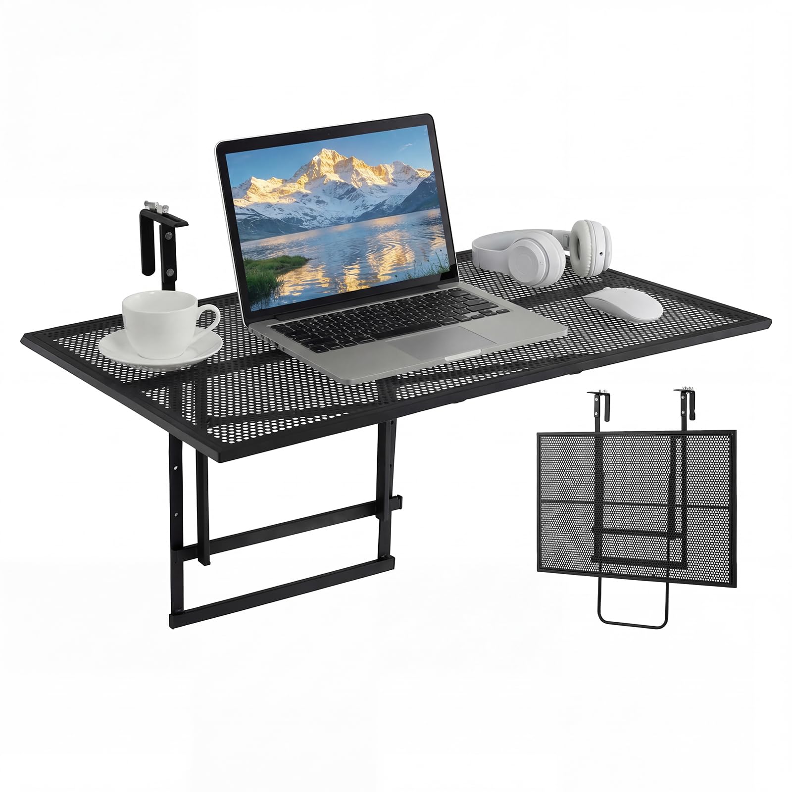 costway table de balcon suspendue