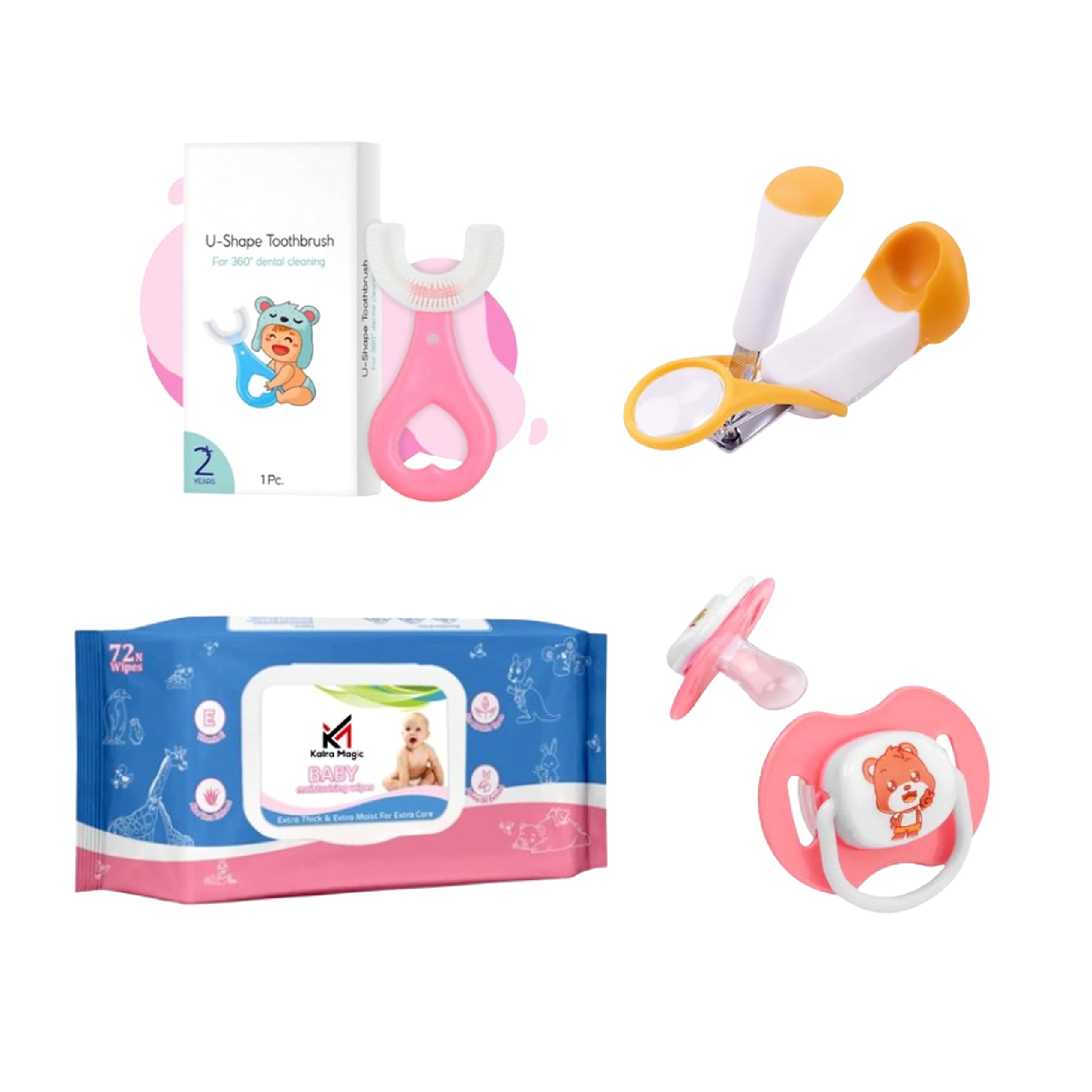 Baby Cleaning Kit Combo 2 | Newborn Hygiene & Bath Essentials with Hooded Towel, Cotton Baby Wipes, Soft Muslin Cloths & Moisturising Wipes-image-30