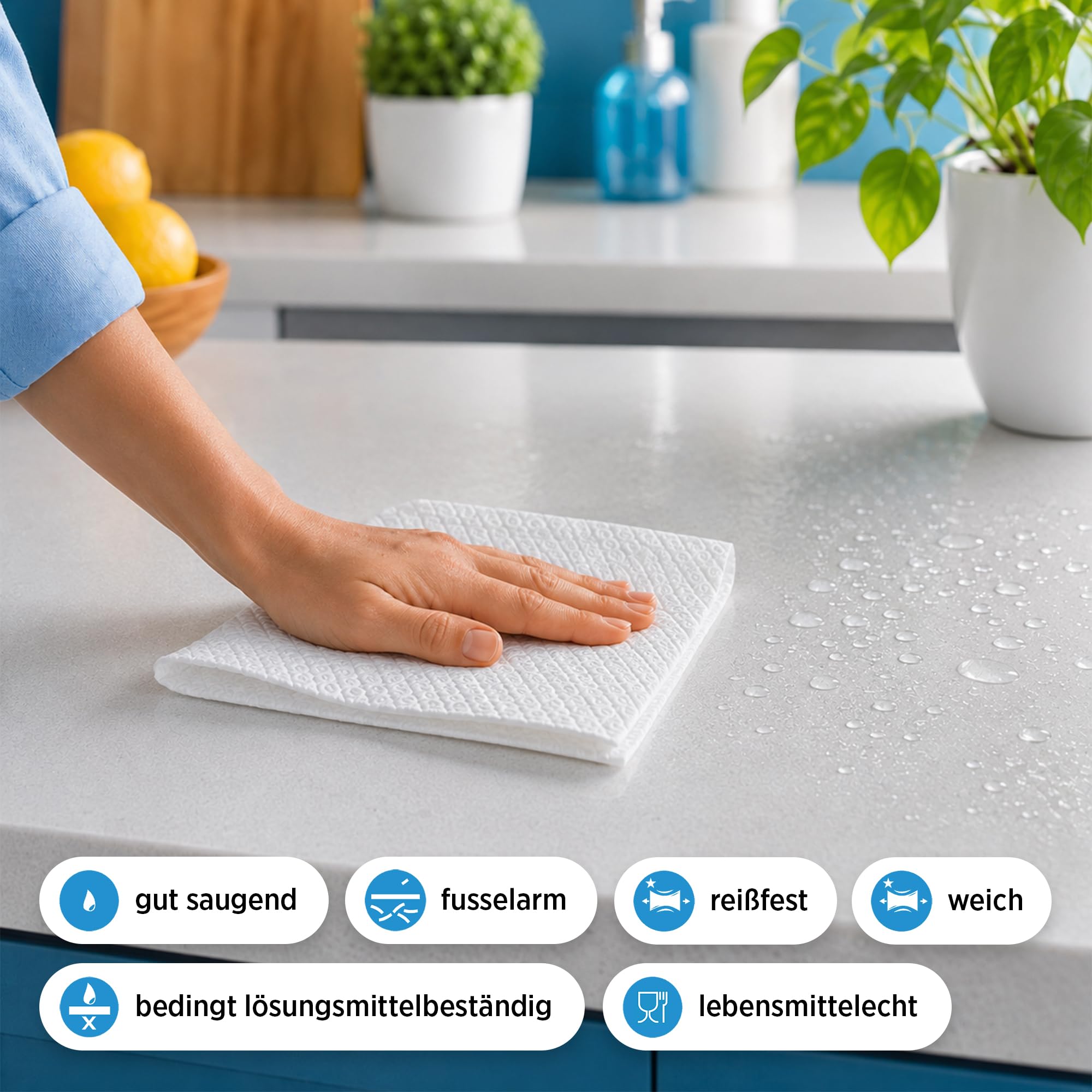 MARACEL Plegetuch | Reinigunstuch LIGHT 1.200 Stk./Karton | Wischtuch 33 x 30 cm