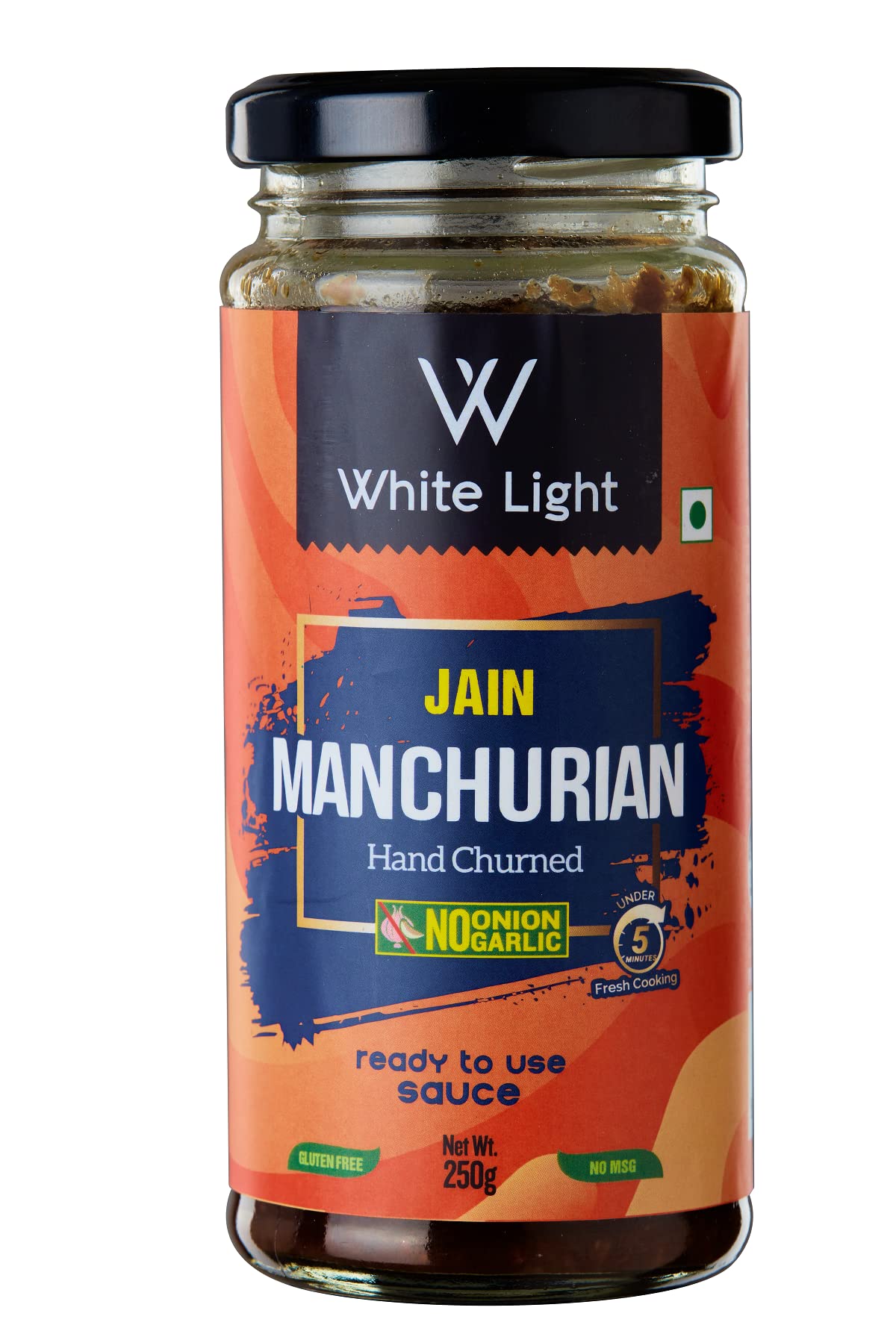 White Light Jain Manchurian Sauce | No MSG / Ajinomoto | Vegan | No Onion No Garlic | Gluten Free |250gms