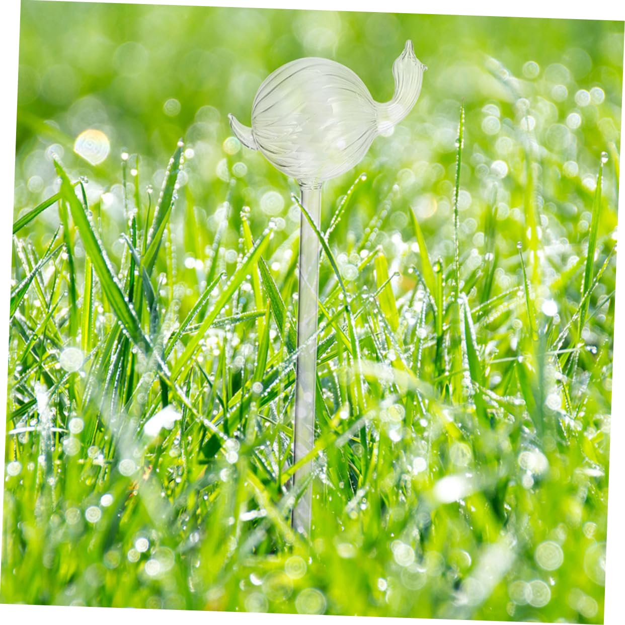 ibasenice Vetro Gocciolatore Automatico Autoirrigazione 2 Pezzi, Elegante e Pratico, per Piante in Vaso per Casa | Forma Chiocciola e Cigno, Uso in Casa e Vasi da Fiore, per Irrigazione Automatica Stile Elegante