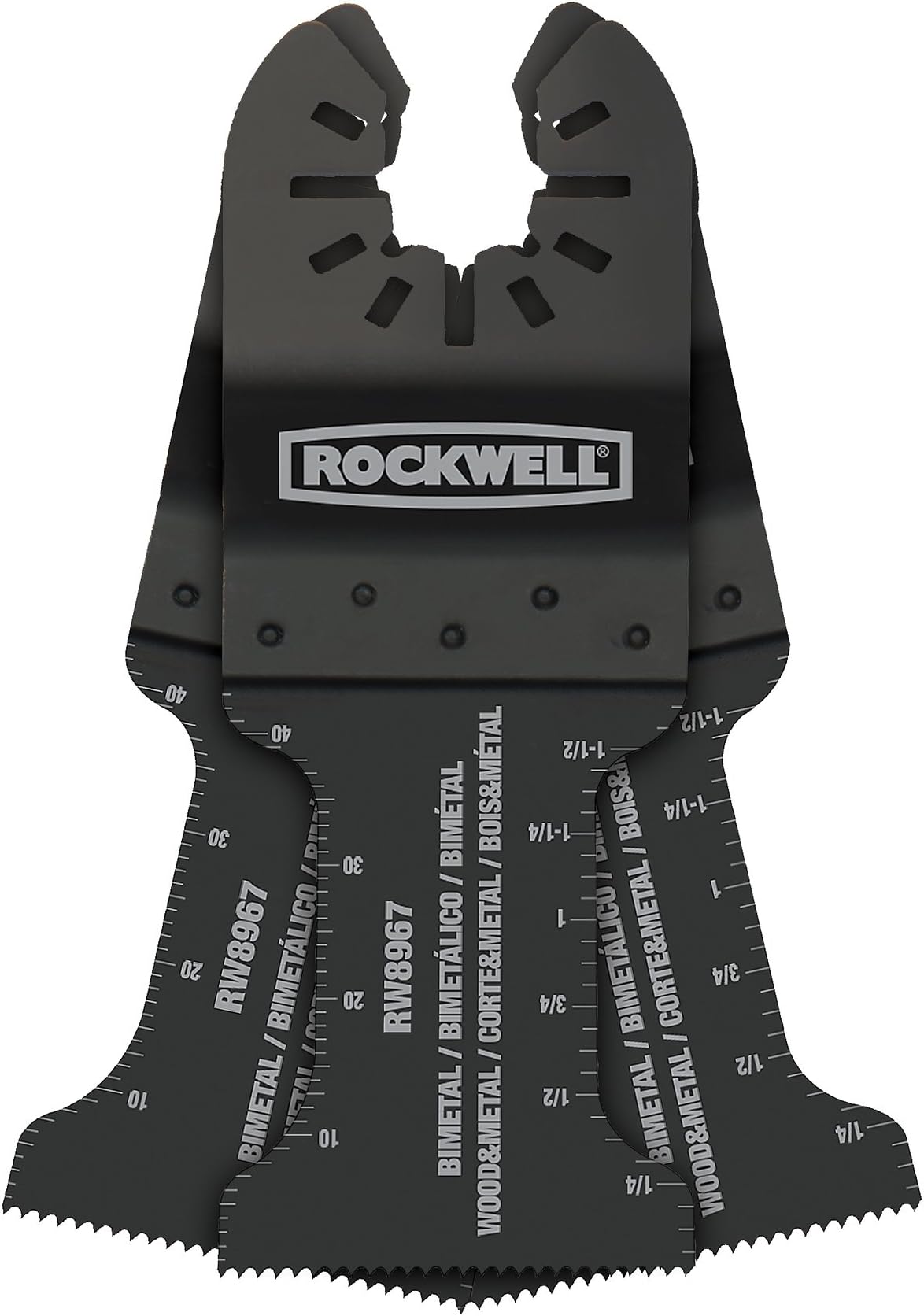 Rockwell RW8967.3 Sonicrafter Oscillating Multitool Extended Life Bimetal Wood & Nail End Cut Blade (3-Pack), 1-3/8"