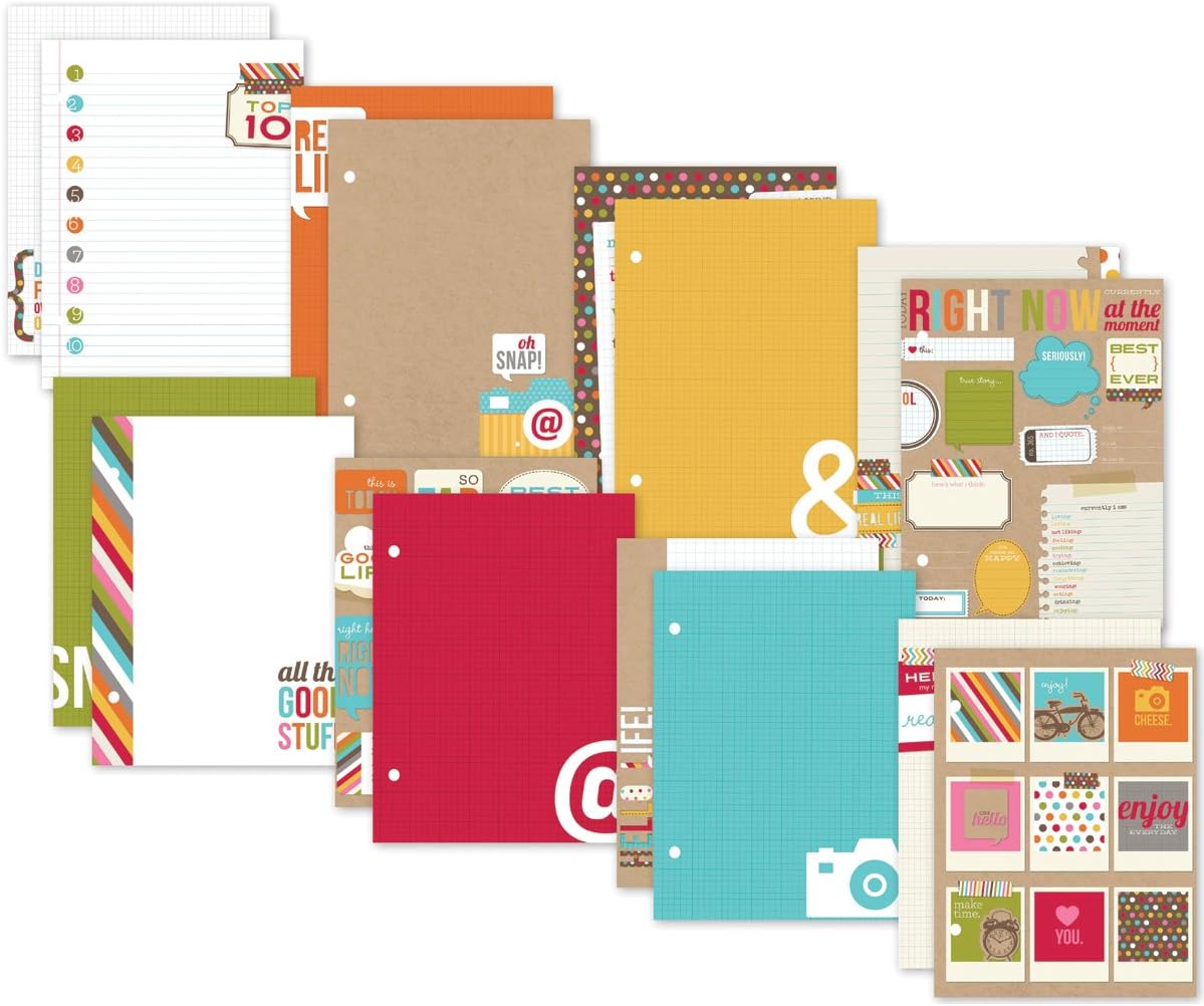 "Sn@p! Pages Double-Sided Heavyweight Cardstock 6""X8"" 8/Pkg-So Random"