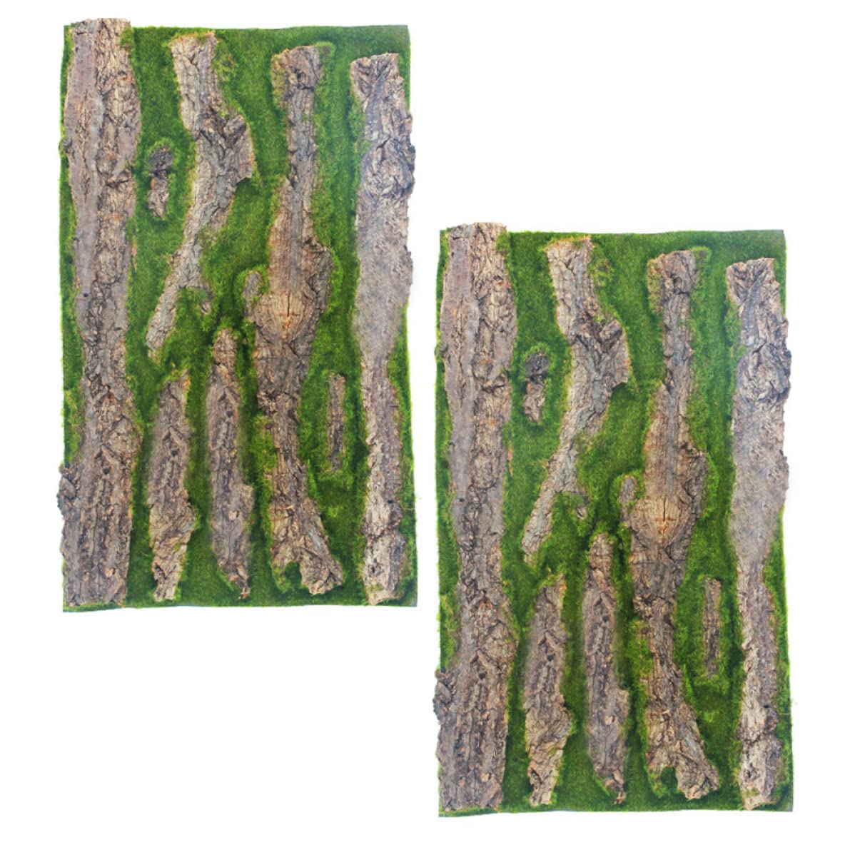 POPETPOP 2pcs Board Reptile Backdrop Vivarium Tank Emulation Background- Bark Habitat Imitation or Tree Fish Decor Decorative Aquarium Background Vivid Emulated Cork Gecko Wall